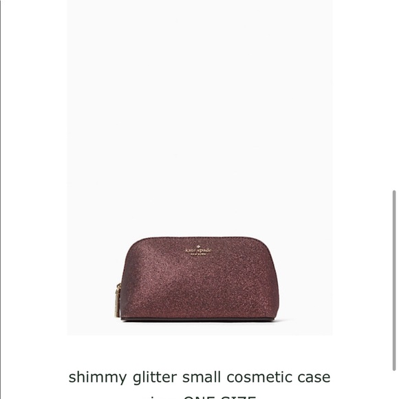 Kate Spade Deep Nova Shimmer Tote and matching Cosmetic Case. - Picture 6 of 7